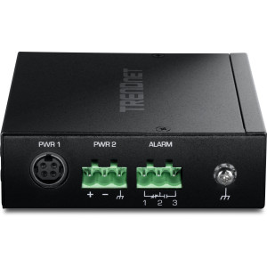 TRENDnet TI-F711SFP Industrial 10G SFP+ Media Converter, IP50, DIN rail or wall mount